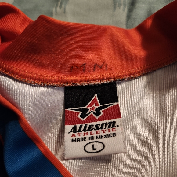 VINTAGE ALLESON MIAMI DOLPHINS LONG JERSEY T-SHIRT Men's Size Large‎ #50 - Picture 6 of 10